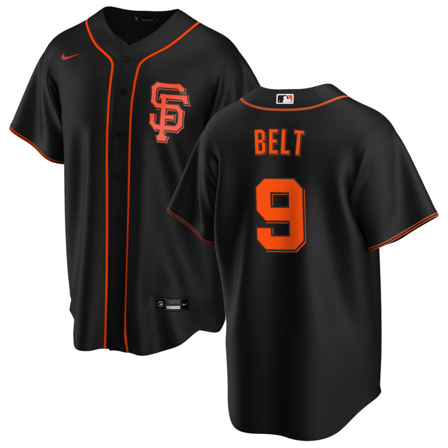 Nike Men #9 Brandon Belt San Francisco Giants Baseball Jerseys Sale-Black